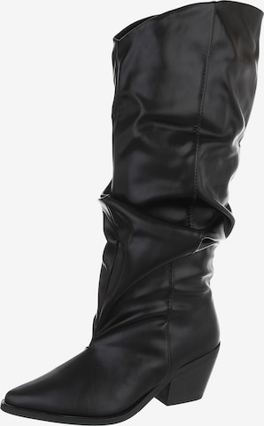 Ital-Design Cowboystiefel in Schwarz: Vorderseite