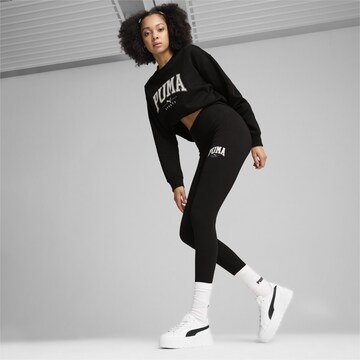 PUMA Skinny Športne hlače 'Squad' | črna barva