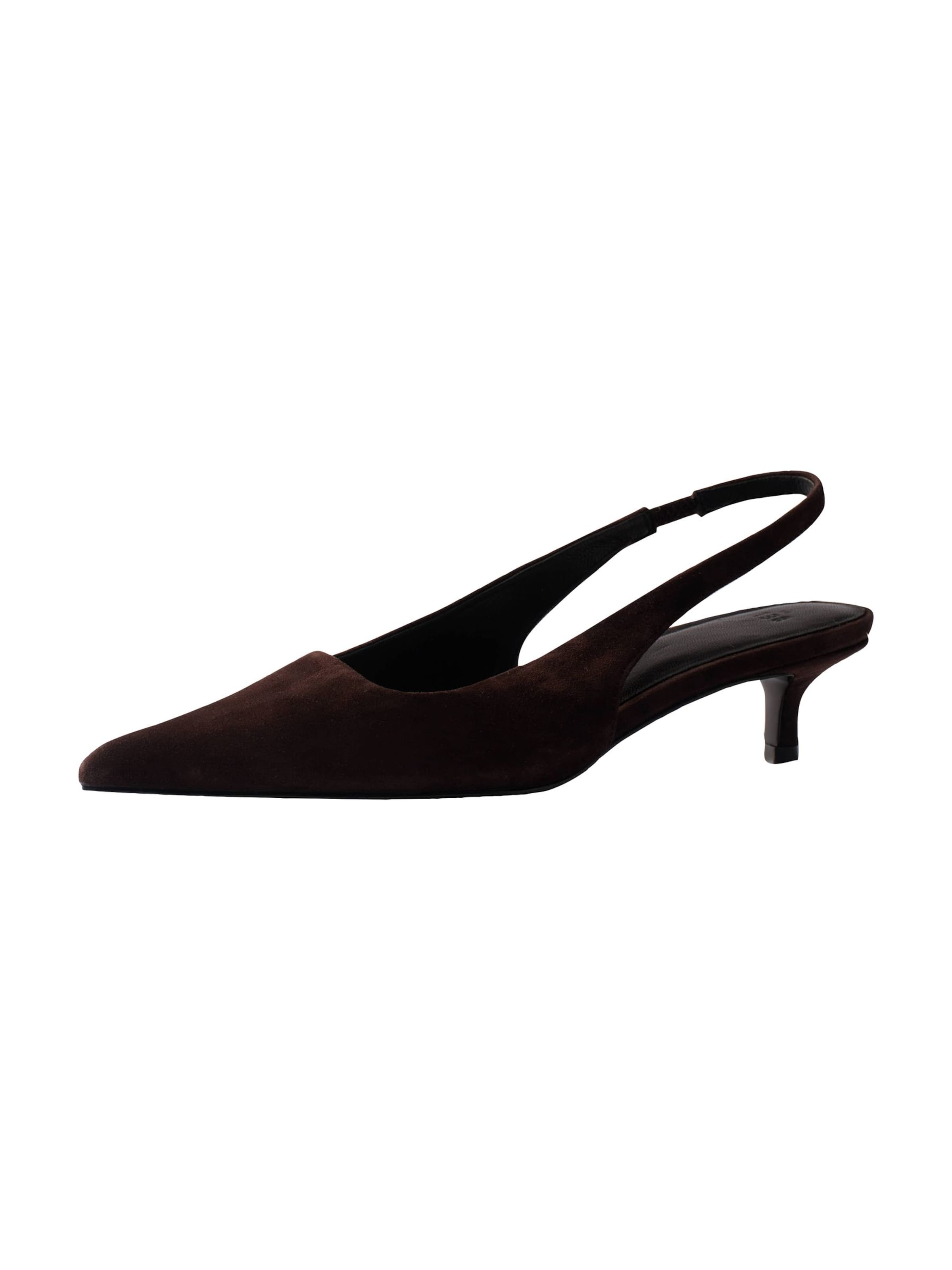 Décolleté sling di The Set in marrone: frontale