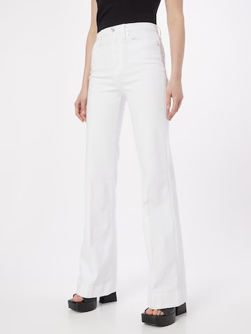 7 for all mankind Bootcut Broek in Wit: voorkant