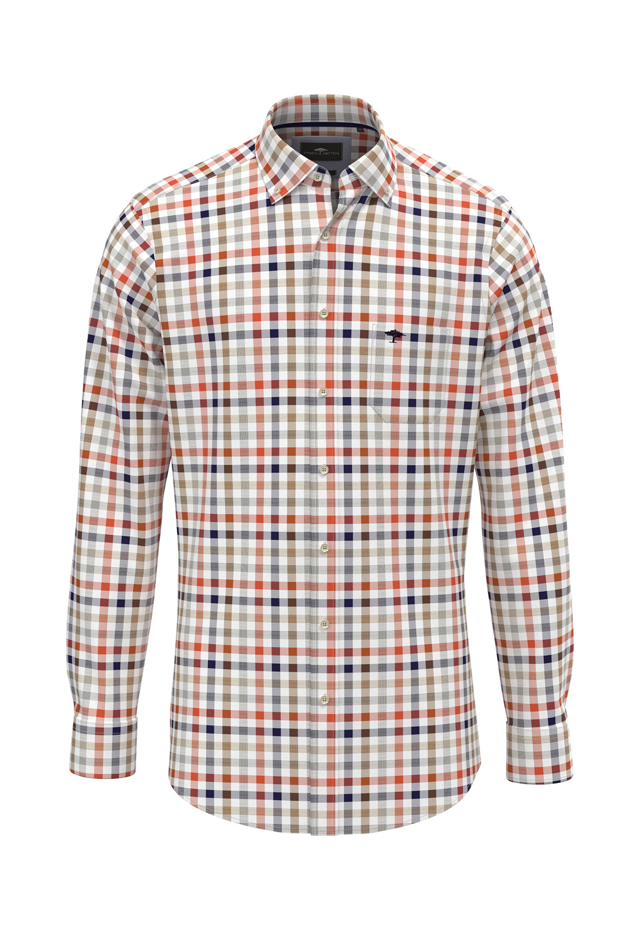 FYNCH-HATTON Regular fit Button Up Shirt 'Classic' in Red: front