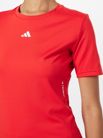 T-shirt fonctionnel ADIDAS PERFORMANCE en rouge