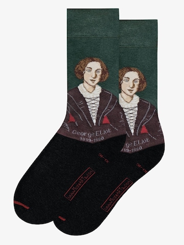 MuseARTa Socks 'François D'Albert Durade - George Elliot' in Green: front