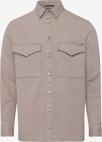 PIERRE CARDIN Regular fit Button Up Shirt 'PC-Kais' in Grey: front