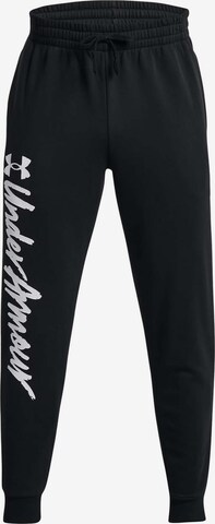 UNDER ARMOUR Tapered Sporthose 'Rival' in Schwarz: predná strana