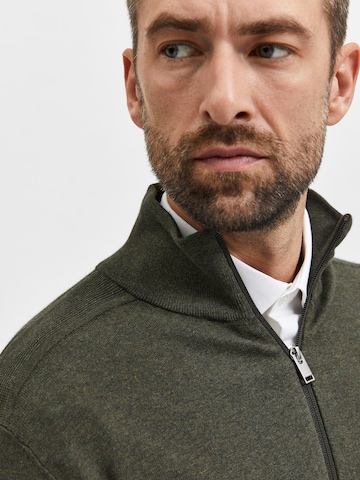 SELECTED HOMMERegular Fit Kardigan 'SLHBerg' - zelena boja