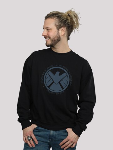 Sweat-shirt 'Marvel Avengers Agent Of SHIELD Logistics Division' F4NT4STIC en noir : devant