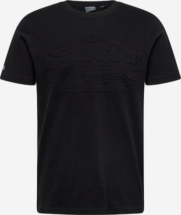 T-Shirt Superdry en noir : devant