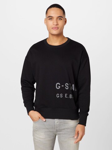 G-Star RAW Μπλούζα φούτερ σε μαύρο: μπροστά