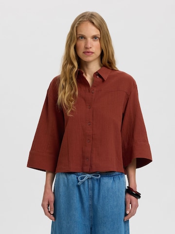 SELECTED Blouse in Red: front