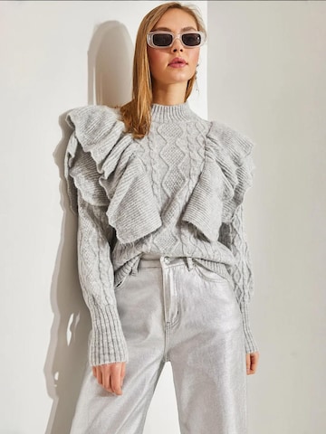 Bianco Lucci - Pullover 'Pullover' em cinzento