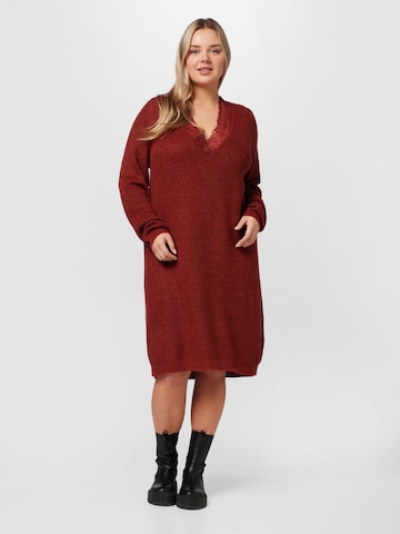 EVOKED Knitted dress 'GLACY' in Red: front