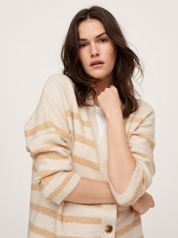 MANGO Knit Cardigan 'Marina' in Beige