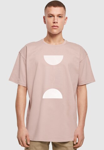 Merchcode Shirt 'Abstract Lines' in Roze: voorkant