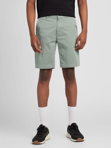 BOSS Liibuv Chino-püksid, värv roheline: eest vaates