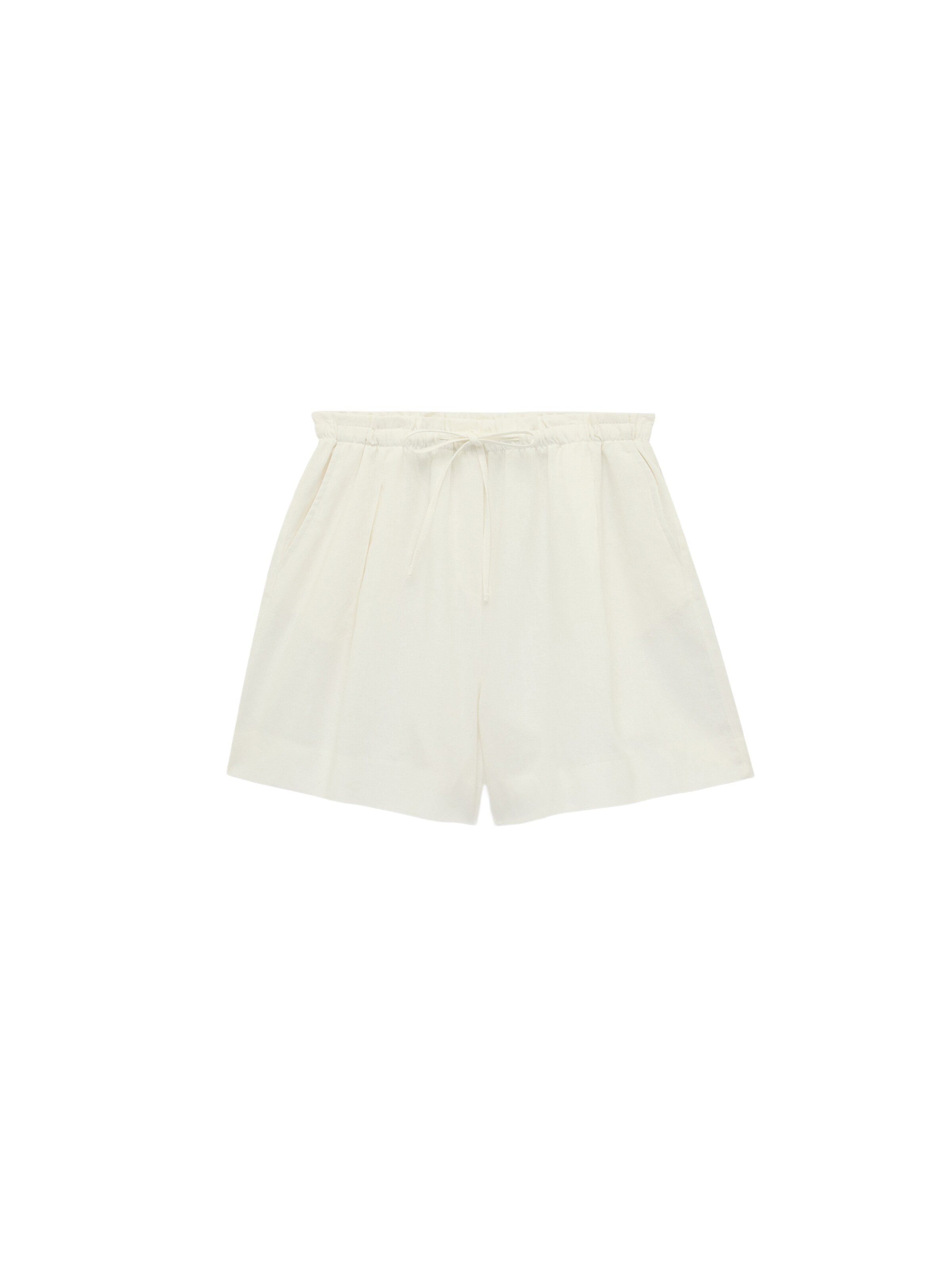 Koton Pleat-Front Pants in 32/Regular in White, Item view