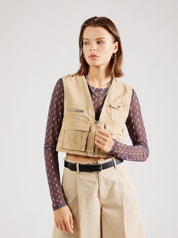 Gilet di Tally Weijl in marrone: frontale