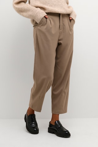 Kaffe Tapered Pants 'Merle' in Brown: front