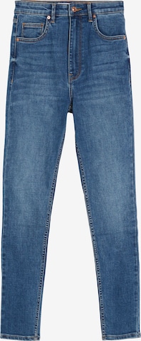 Bershka Skinny Jeans in Blue: front