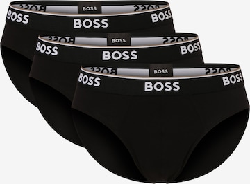 Slip BOSS en noir : devant