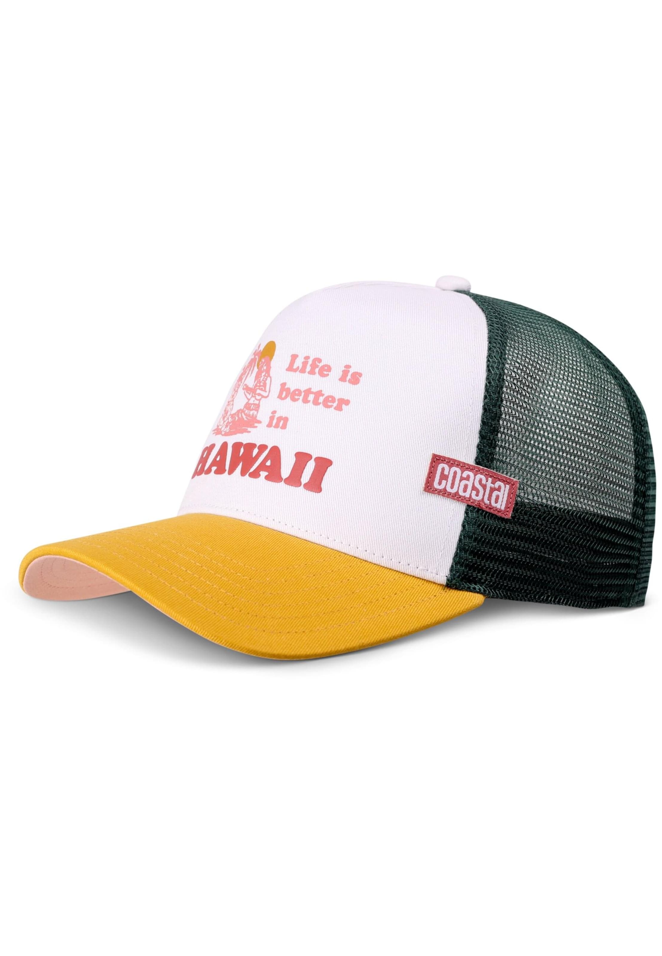 Coastal Czapka z daszkiem 'Better Hawaii' w kolorze biały: przód