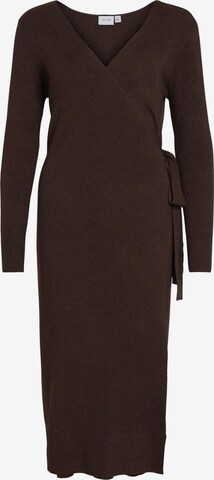 VILA Knitted dress in Brown: front