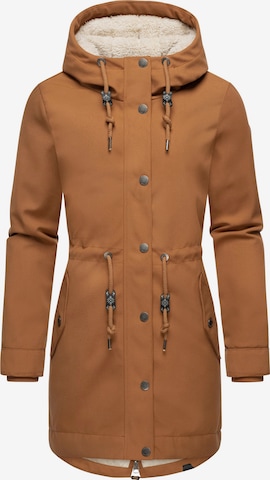 Veste d’hiver Ragwear en marron : devant