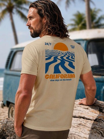 Neverless Shirt 'California Sunset' in Beige