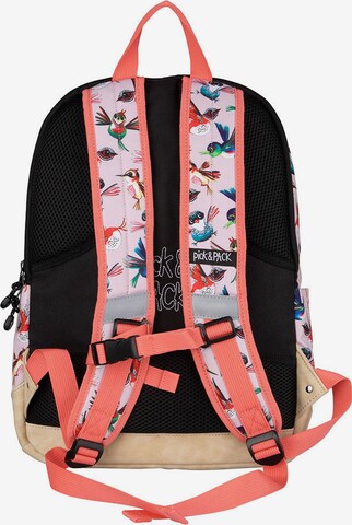 Pick & Pack Rucksack 'Birds' in Pink