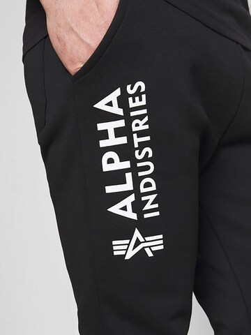 ALPHA INDUSTRIES Regular Pants 'Basic AI' in Black