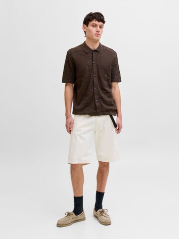 JACK & JONES Comfort Fit Hemd in Braun