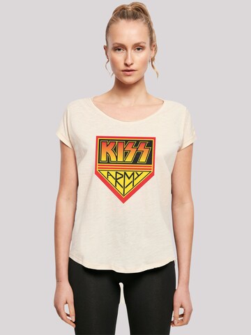T-shirt 'Kiss' F4NT4STIC en beige : devant