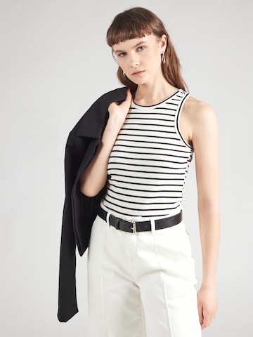 Top 'PCRUKA' di PIECES in bianco: frontale