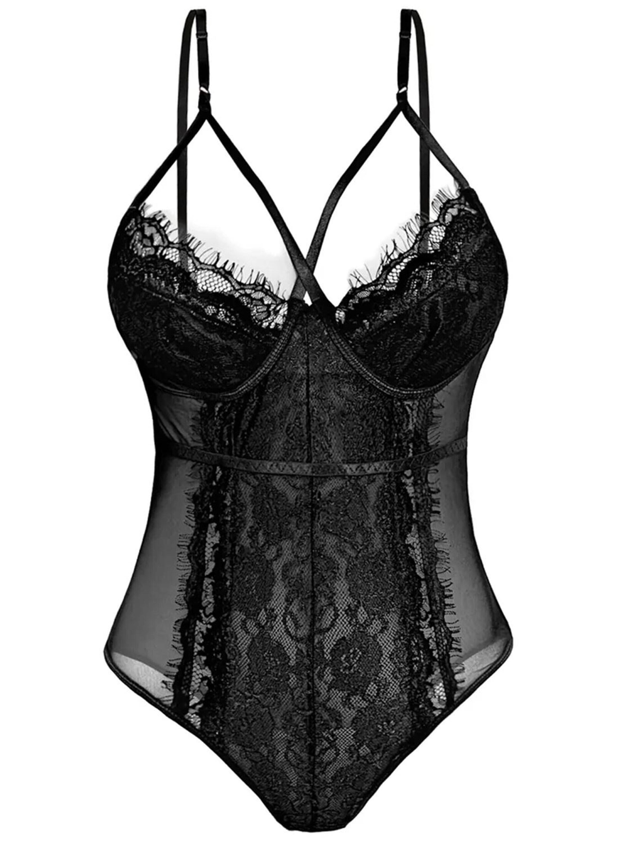 Shapetape Shapingbody 'Kanten body - Nayla' in Zwart