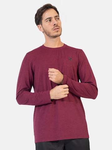 Spyder Functioneel shirt in Rood: voorkant