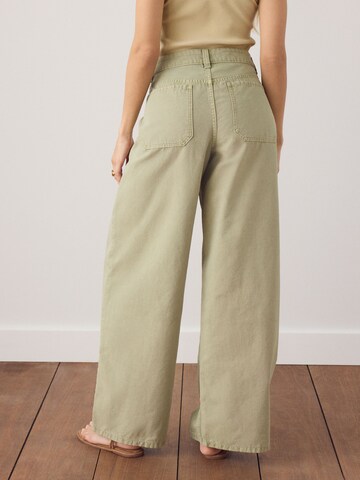 Next Wide leg Jeans in Groen