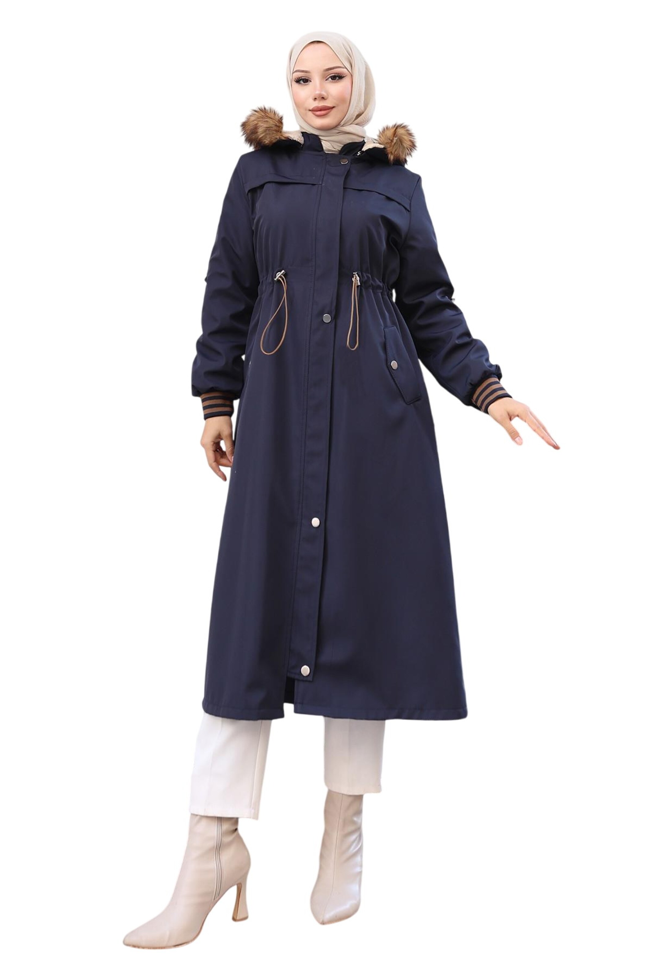 MODAMIHRAM Parka in Blau: Vorderseite