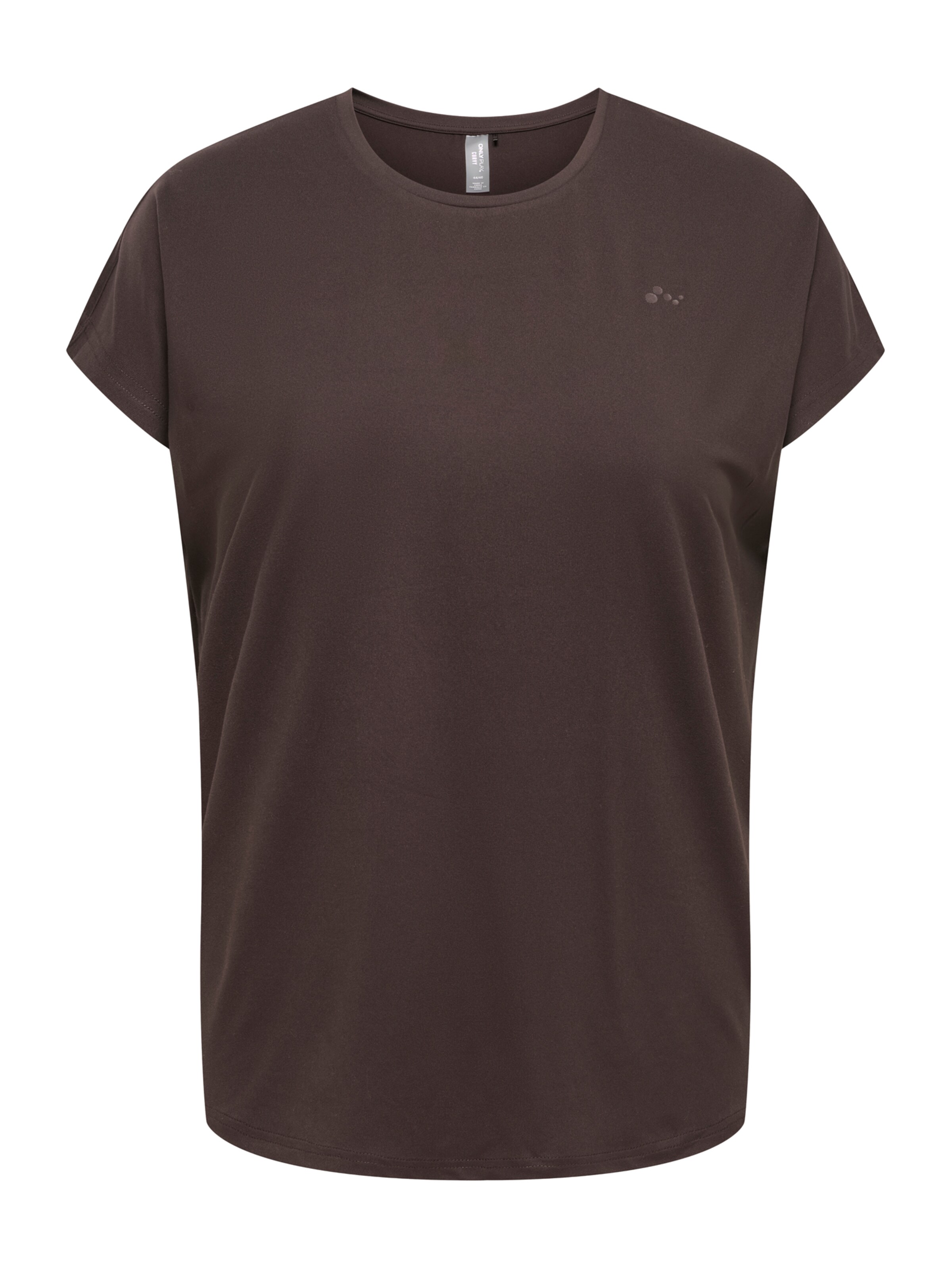 Only Play Curvy Functioneel shirt 'PAUBREE' in Bruin: voorkant