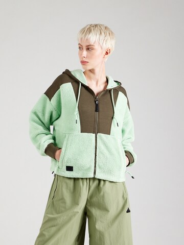 ICEPEAK Athletic Fleece Jacket 'ABBOTSA' in Green: front