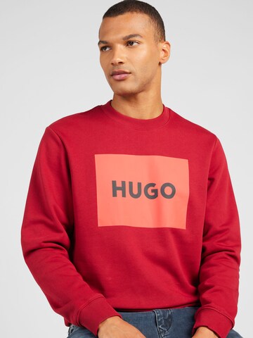 HUGO Sweatshirt 'Duragol' in Rood