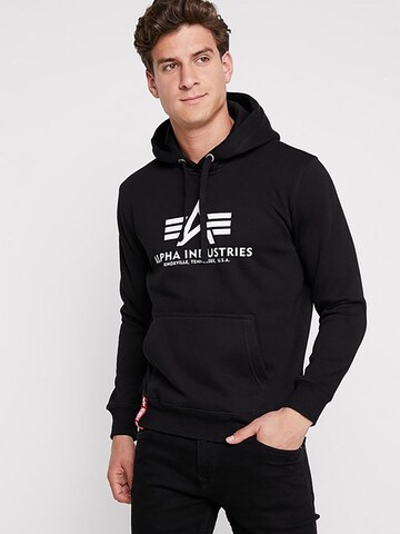 ALPHA INDUSTRIES Sweatshirt 'Basic' in Schwarz: Vorderseite
