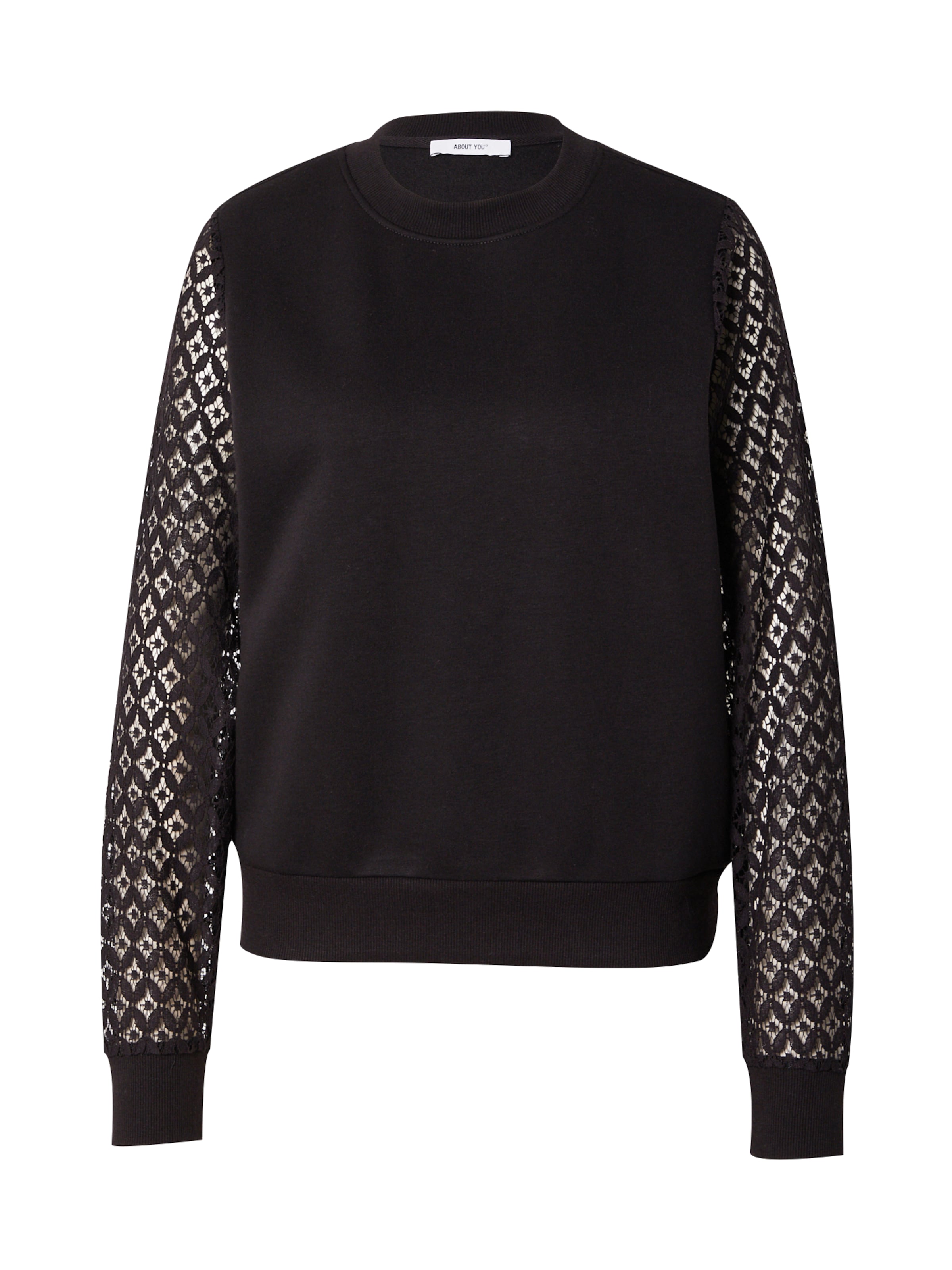 ABOUT YOU Πουλόβερ 'Cassia' σε μαύρο: μπροστά