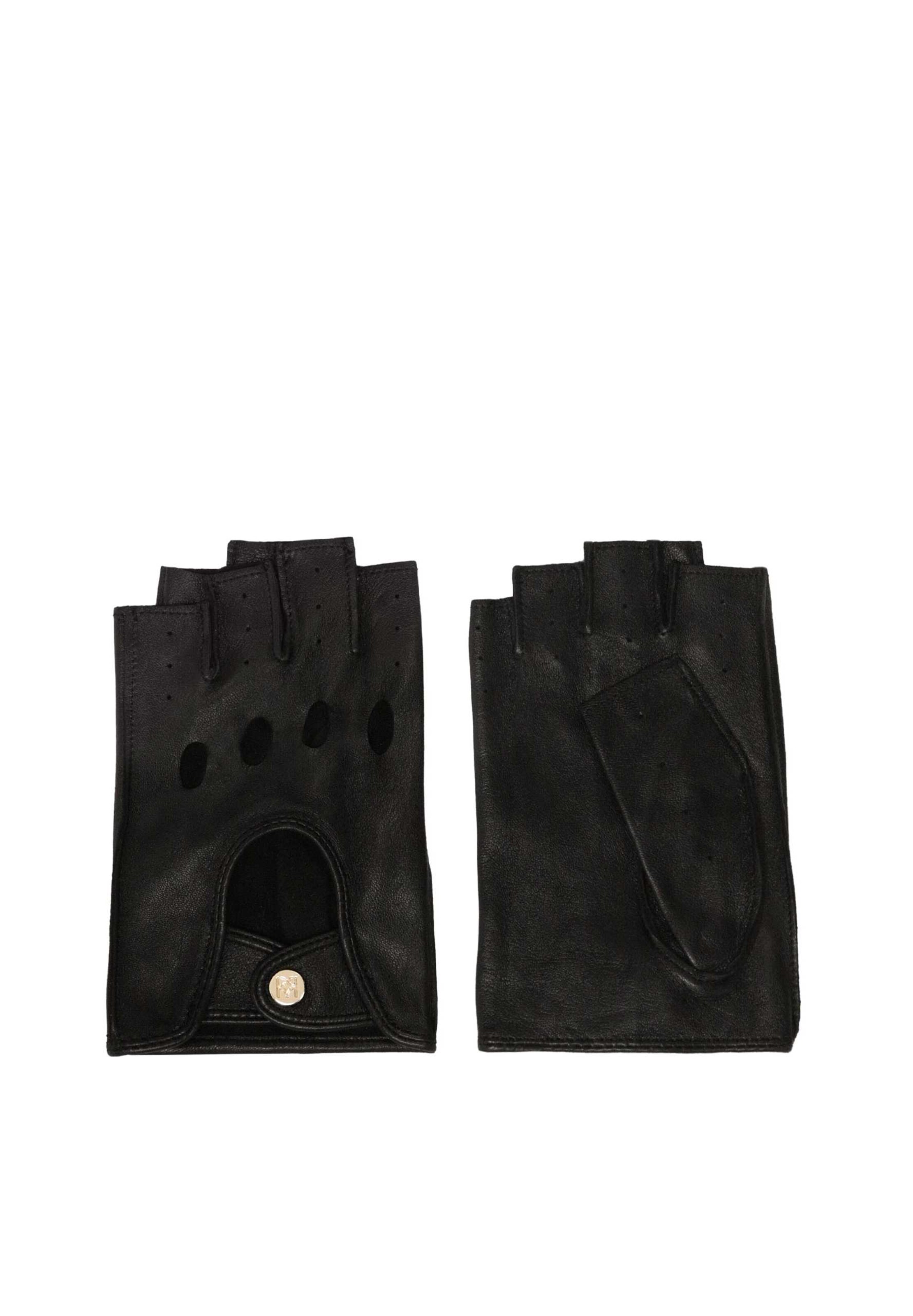 Guanti con dita corte di Kazar in nero