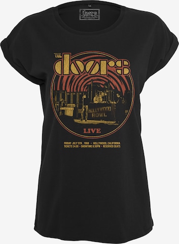 Tricou 'The Doors Warp' de la Merchcode pe negru: față