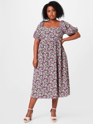 Robe Nasty Gal Plus en mélange de couleurs : devant