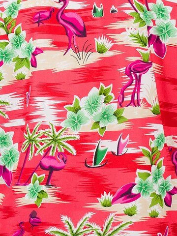 King Kameha Scarf 'Flamingos' in Red