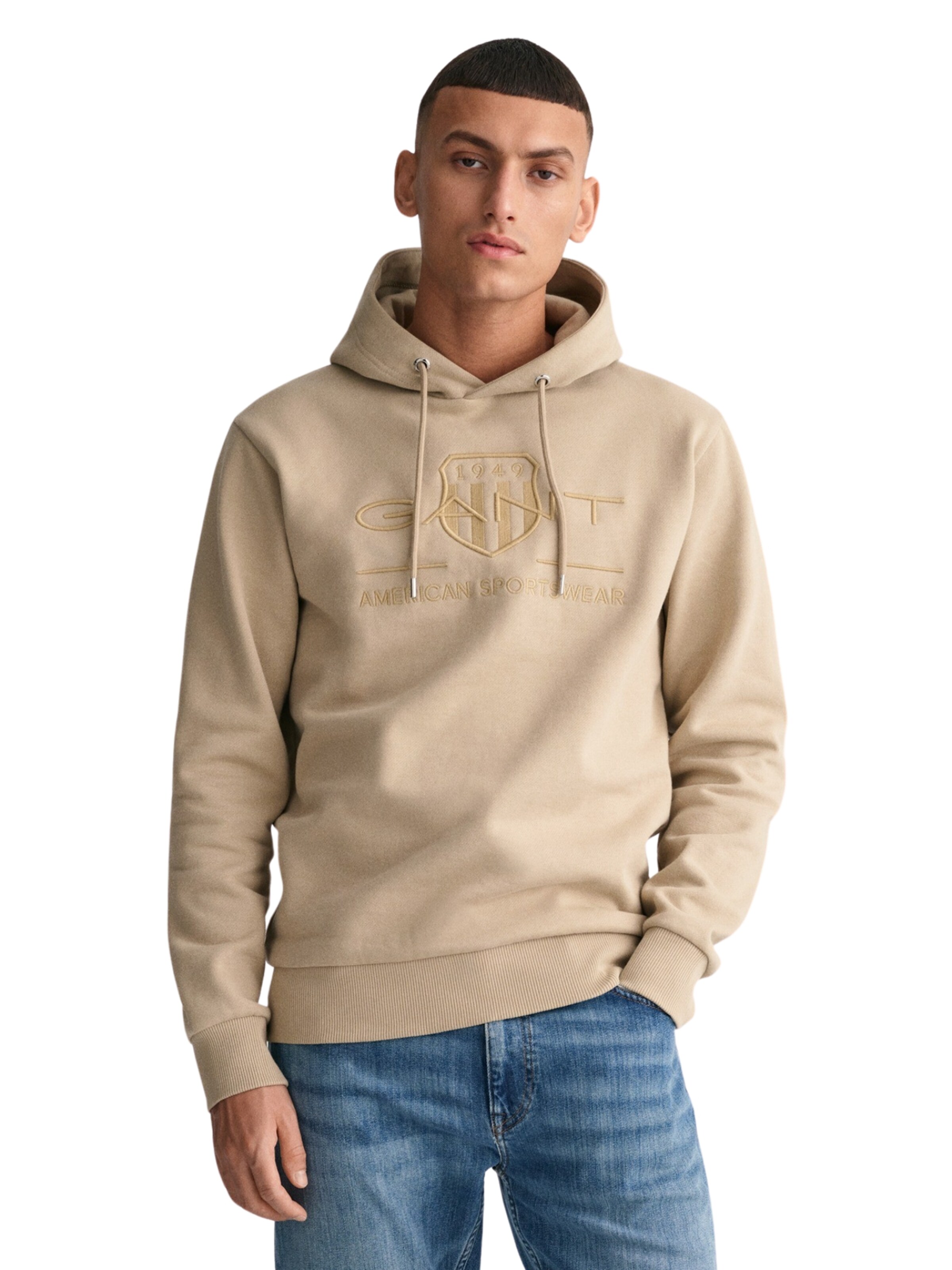 GANT Bluzka sportowa w kolorze beżowy: przód