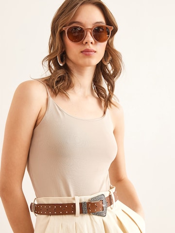 Shirtbody olalook en gris : devant