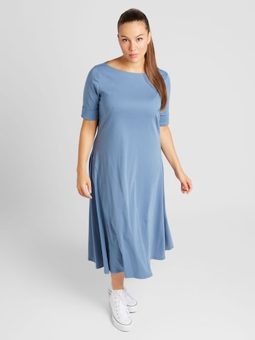 Lauren Ralph Lauren Plus Dress 'MUNZIE' in Blue