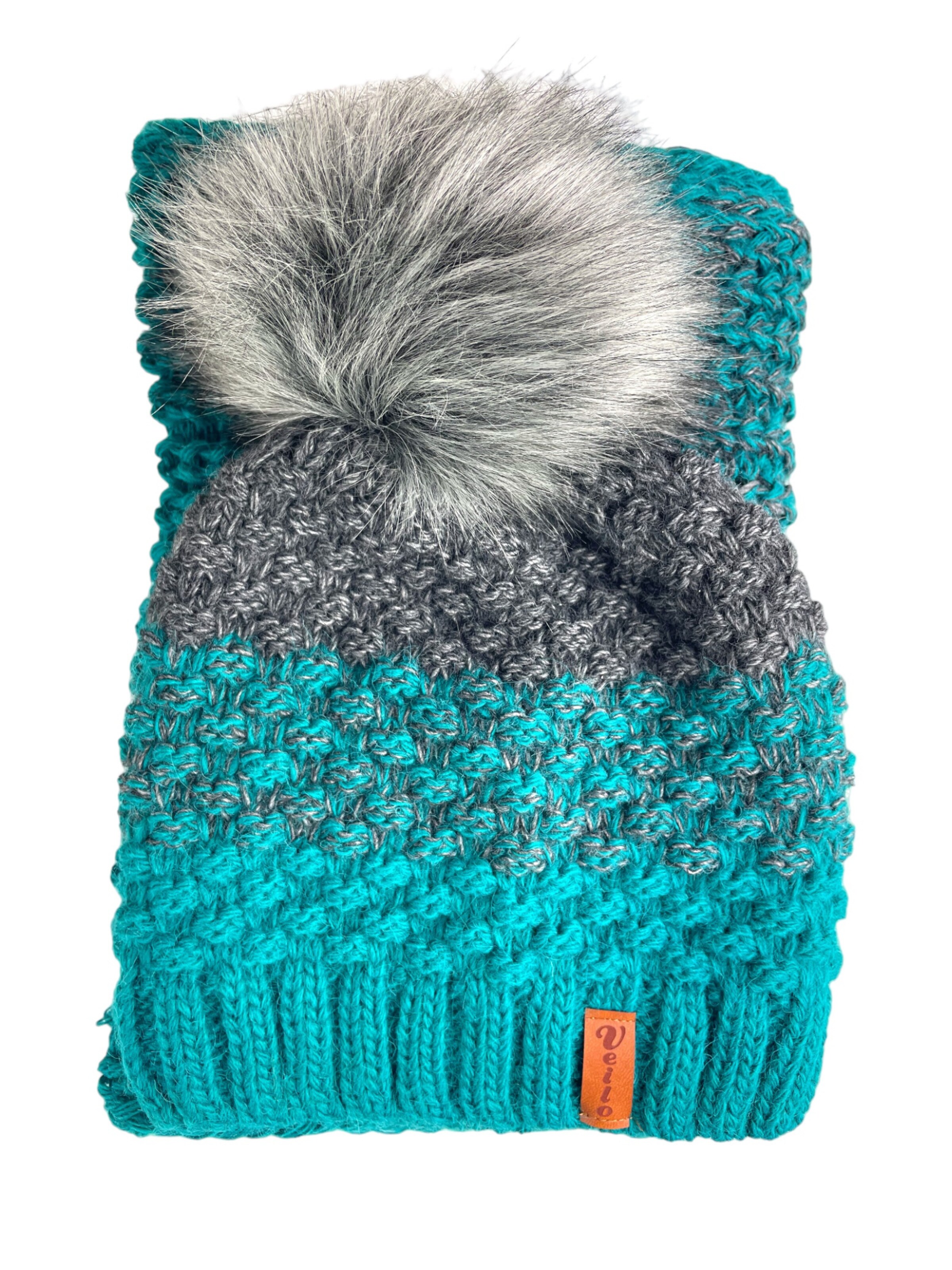 Kumixi Beanie 'Set: Mütze & Loop Schal' in Green: front